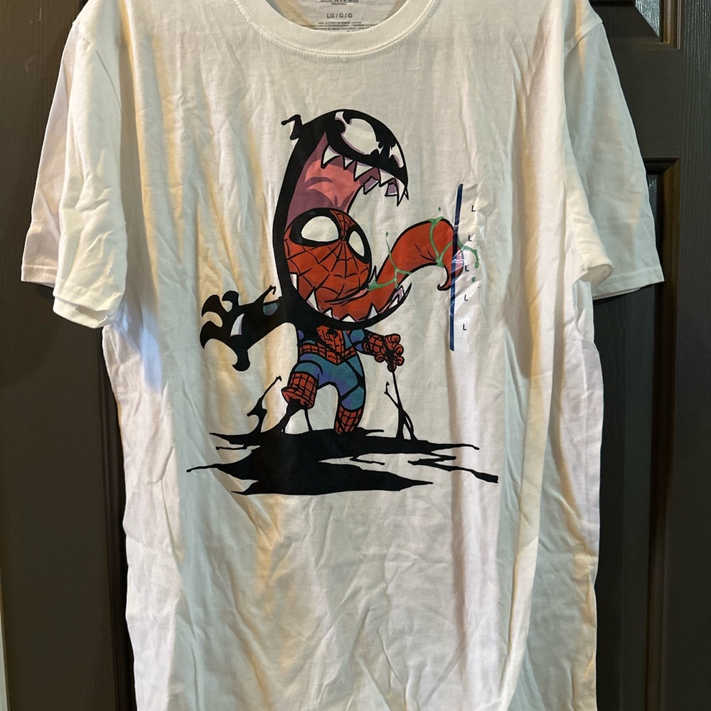 Marvel Black and White Spider-Man Short Sleeve Tee